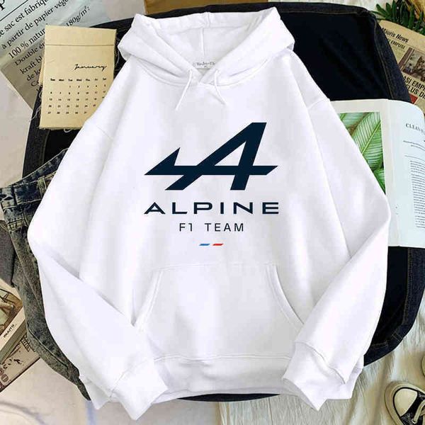 

alpine f1 team oversized hoodie formula one racer sudadera harajuku 2022 spring autumn sweatshirt men women fashion print, Black