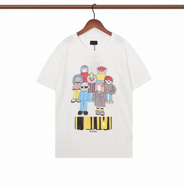 

2022 mens t shirt designer for men women fendi shirts fashion tshirt with letters summer short sleeve man fendis tee woman clothing asian si, White;black