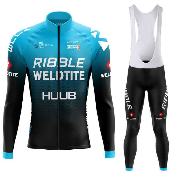 

2022 new tracksuits cycling jersey suit ribble weldtite autumn men road shirt tights mtb maillot culotte, Gray
