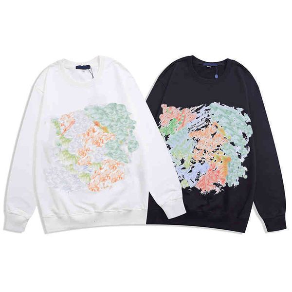 

women's hoodies & sweatshirts womens fashion autumn loose casual round neck long sleeve printed different colors patterns clothes cxpi, Black