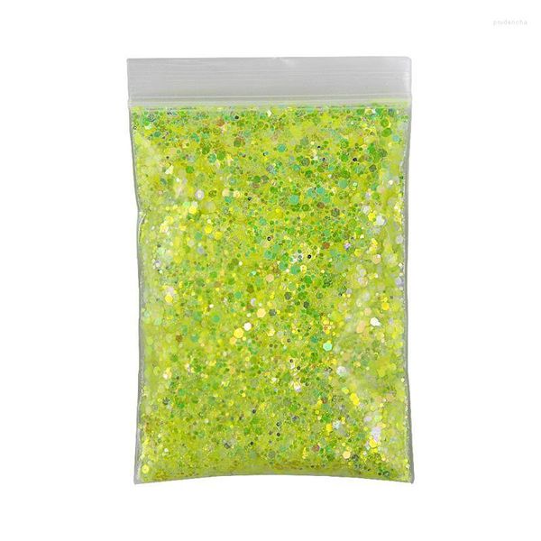 Glitter de unha 50g/bolsa luminosa em pó de cromo brilhante brilho brilhante nas lantejoulas de cores do gradiente escuro para maquiagem artesanato diy suprimentos prud22