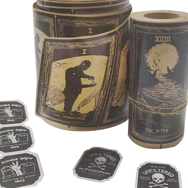 

customized packaging label gift festival decorations cosmetic wine bottle stickers eco-friendly ink printing