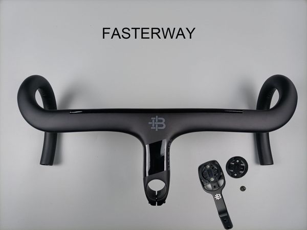 

fasterway full black inc t1000 carbon handlebar road bike bicycle integrated handlebars for 28.6mm