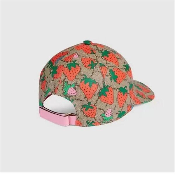 

classic letter strawberry print baseball cap women famous cotton adjustable skull sport golf ball caps curved cactus 258d, Blue;gray