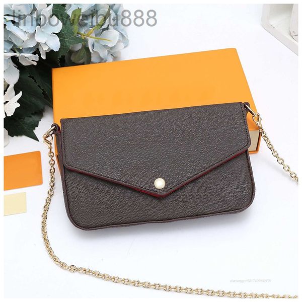 

bags designer handbag pocket shoulder bag with 3 piece/set clutch wallet luxury diagonal detachable chain coin purse wholesale women have co
