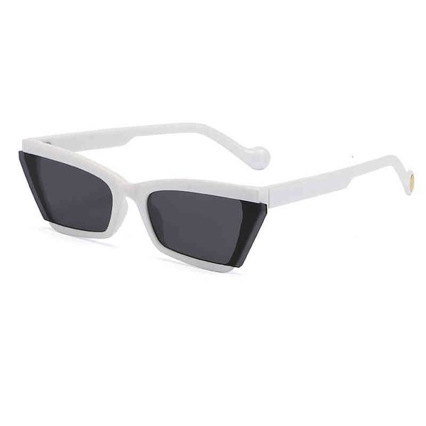 

sunglasses 2022 personalized cat's eye flying wing lens small frame sunglasses women's ins net red trend 7tvl, White;black