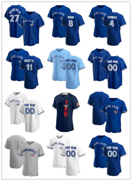 

custom jersey toronto''blue''jays''mens women youth cavan 8 biggio george 4 springer bo 11 bichette vladimir 2, Blue;black