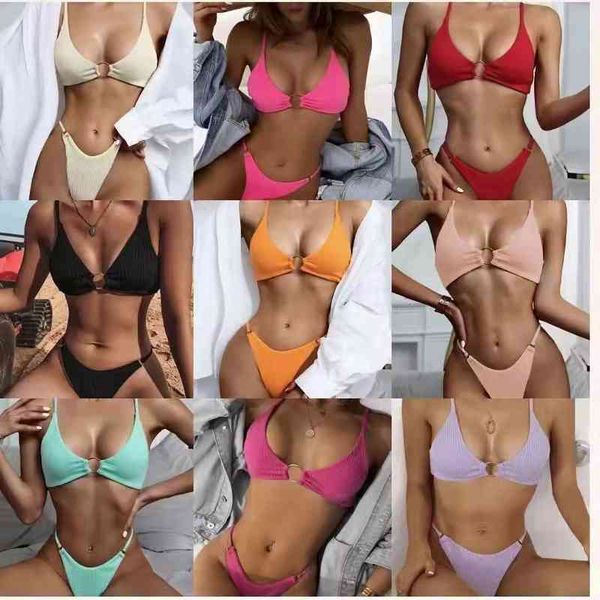 

designer beach thong fashion swimsuit bikini set cross border bikini, White;black