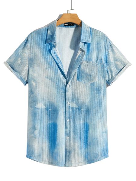 

men tie dye pocket detail shirt b5ba#, White;black