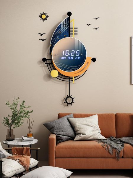Relógios de parede Criatividade Relógio da moda Umidade de umidade sofisticada atmosfera luminosa sala de estar decoração de casa acrílica