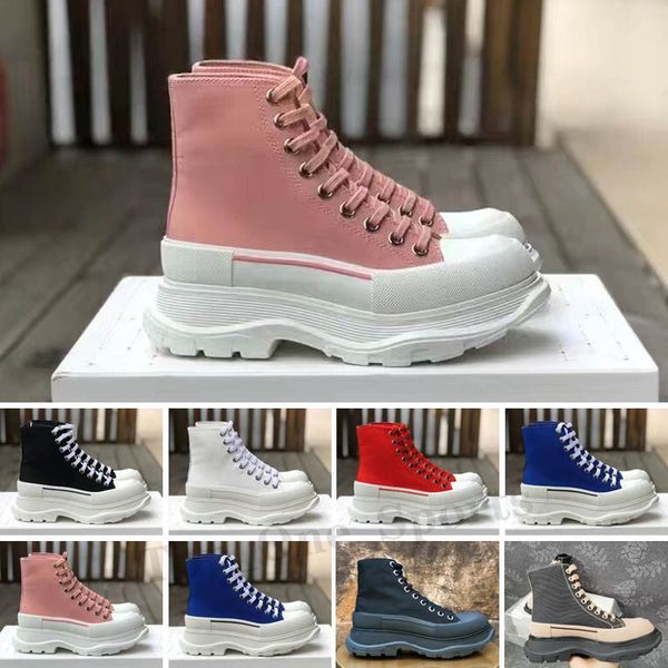 

platform casual shoes men women lace up canvas sneaker thick sole bottom high sneakers boots