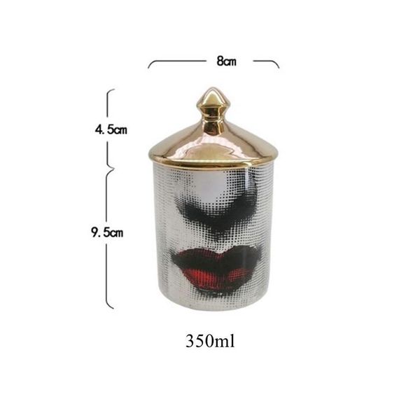 

ceramic candle holders 14*9.5*8cm lady face jar diy empty candles holder beauty dressing brush pen box with lid ceramic storage ti255v