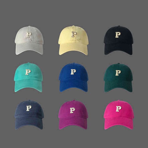 

embroidered cotton cap with soft cap, Blue;gray