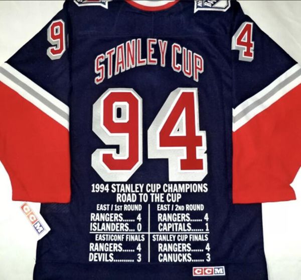 

nyr 1994 94 stanley cup champions road to the cup shirts jersey, Black