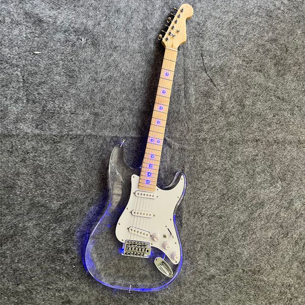 

acrylic electric guitar, professional inter group creation, color lamp