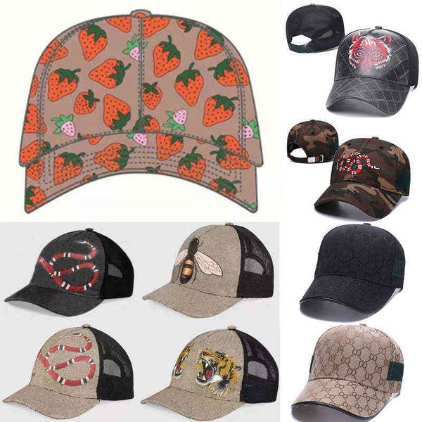 

street cap fashion baseball caps man woman sports hat bee strawberry snake tiger animal adjustable ball hats 22 colors, Blue;gray