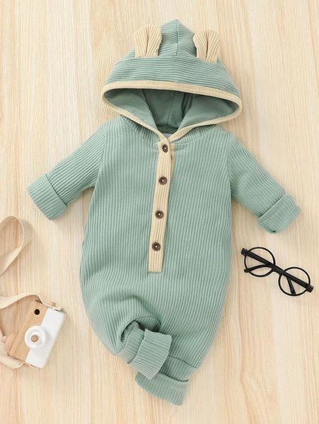 

baby boy 3d ear patch cloth hooded jumpsuit she02, Blue