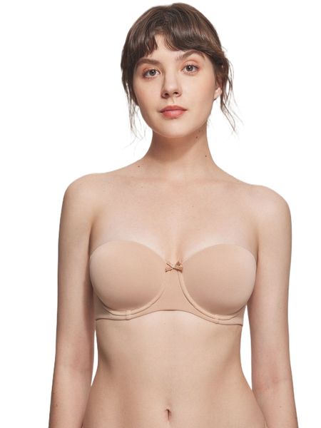 

luvlette undercover curves multi-way strapless bra x2a0#, Black;red