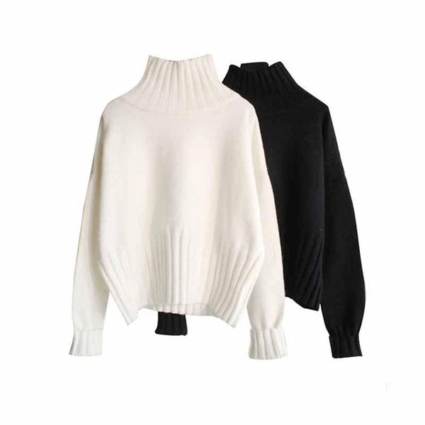 

pullovers knitted sweaters women casual slim solid turtleneck coat pullovers soft warm jumper long, White;black
