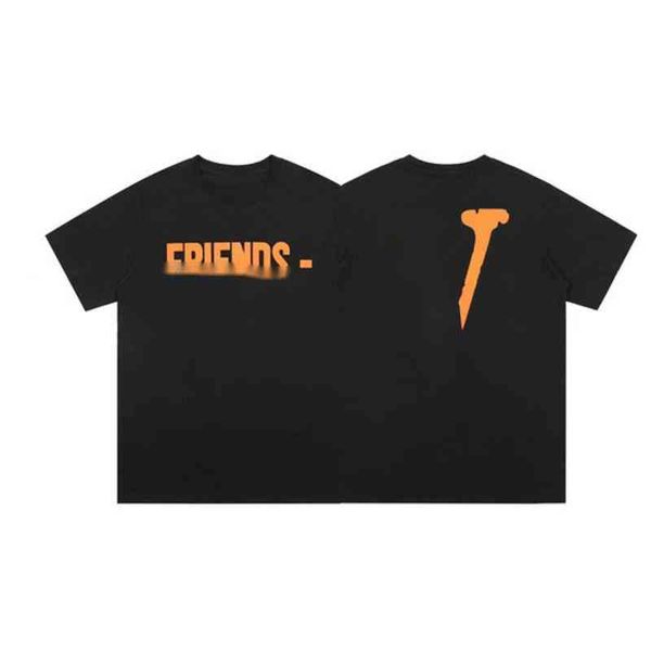 

summer cotton t shirt v 22 lone designer short-sleeved t-shirt american hip-hop loose oversize sweatshirt ins new classic big v print men&#0, White;black