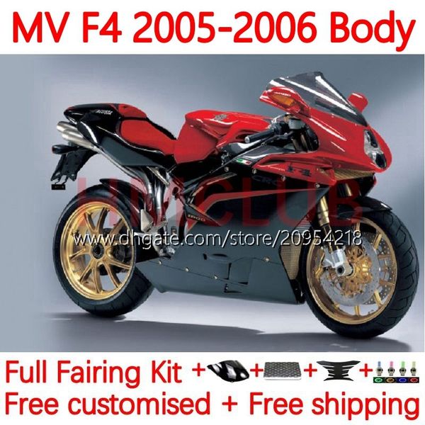 Комплект Bodys для MV Agusta F4 R312 750S 750 1000 R CC S 1000CC 05-06 Bodywork 154NO.14 312 1078 S 1+1 312R 750R 1000R Cowling 2005 2006 MA MV F4 05 06 OEM Обтекания Red Flames