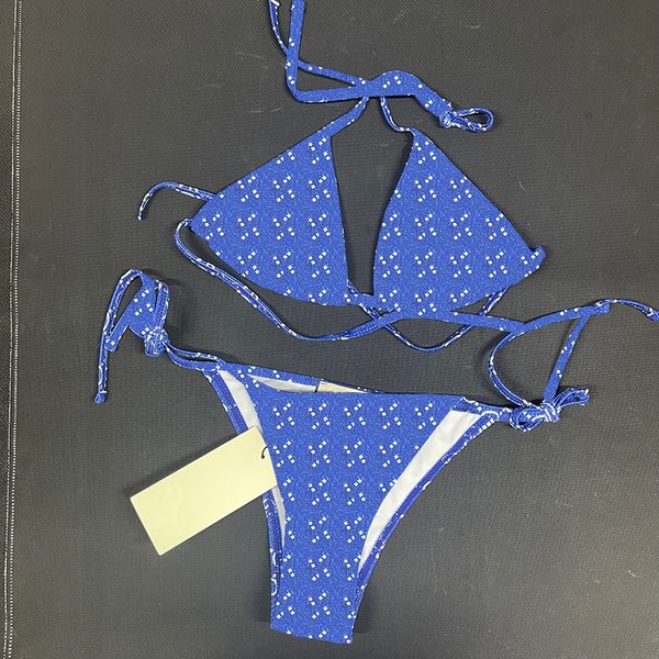 Sommer Sexy Bikini Set Bademode edle Buchstaben Designer Badeanzüge Vintage verstellbarer weiblicher Badeanzug für Schwimmkleidung