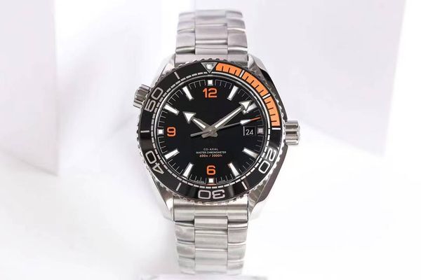 

vs factory produces 41mm men's watch sapphire glass mirror 316l fine steel case strap fully automatic mechanical movement folding buckl, Slivery;brown
