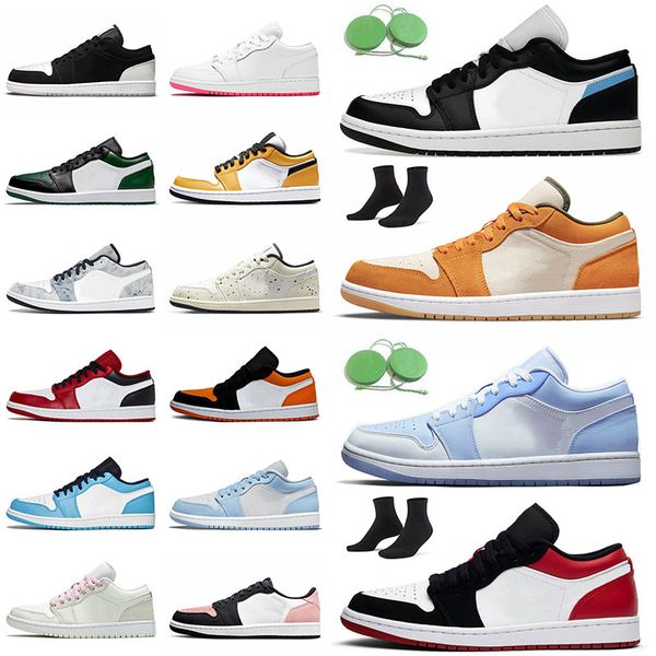 

jumpman 1 low basketballs shoes for men trainers aluminum black toe diamond 1s sneakers women ceramic bronze eclipse reverse bred sports unc, White;red