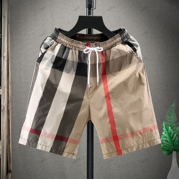 

mens shorts summer luxury casual sports fashion drawstring beach pants young people mesh quick dry sportswear pattern print loose streetwear, White;black