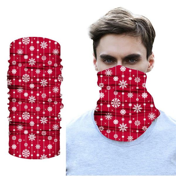 Bandanas Christmas Snowflake Padrão de ciclismo de ciclismo Lenços de caminhada ao ar livre Menino Mulheres esportes de lenço sem costura Bandanaband Bandanaband