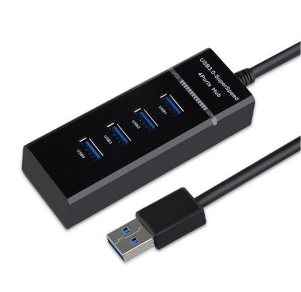 4 bağlantı noktası USB 3.0/2.0 Veri Hub Adaptörü İnce USB Splitter Windows 7/Vista/XP ile uyumlu sürücüye ihtiyaç yok