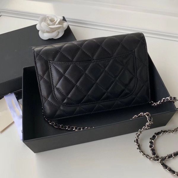 

2022 new style wallets women business leather gold chain shoulder bags crossbody bag designer, Red;black