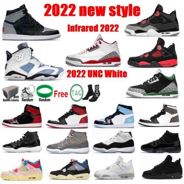 

2022 rebellionaire 1s basketball shoes 4 infrared black cat bred 11s 4s white cement men space jam blackout jubilee 11 cool grey university