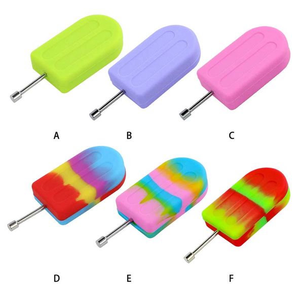 Ice Lolly Silicone Concentrate Contêiner Dab Jar Fumando acessórios