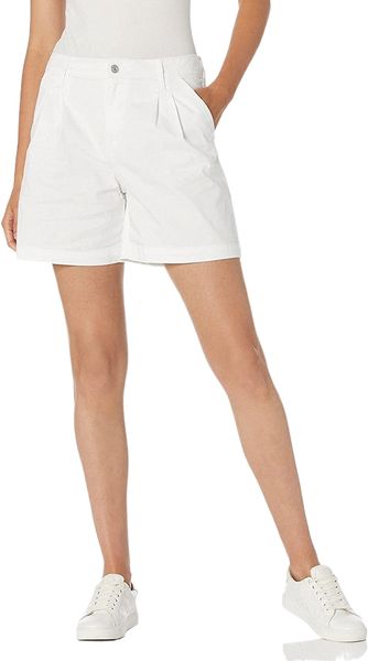 

vanderbilt women's high rise 6" inseam pleated short a4w8#, White;black