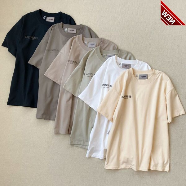 

events are non refundable and exchangeable essentials fashion brand loose street round neck t-shirt for lovers, White;black