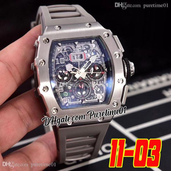 

2022 11-03 miyota automatic mens watch steel case skeleton dial big date number markers gray rubber strap 6 styles sports watches wristwatch, Slivery;brown
