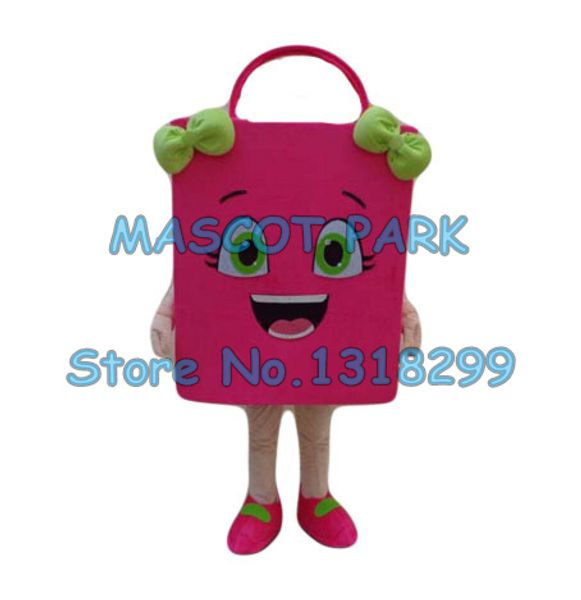 

mascot doll costume mascot pink shopping bag mascot costume size cartoon paper bags theme shopping costumes advertising carnival fancy, Red;yellow