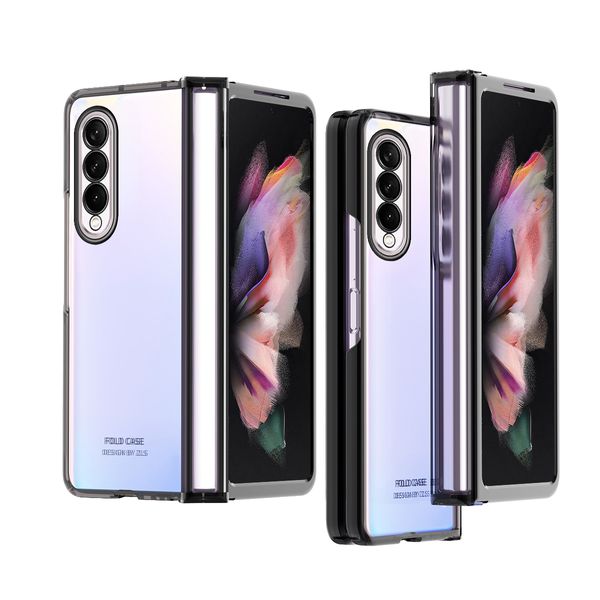 Твердое пластиковое рамное телефона для Samsung Galaxy Z Fold 3 5G Bumper шарнирная крышка 3