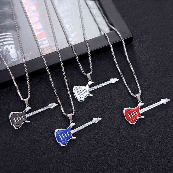 

designer gold silver heart love cross necklace mens womans music guitar pendant necklace hip hop european american style creative with cloth