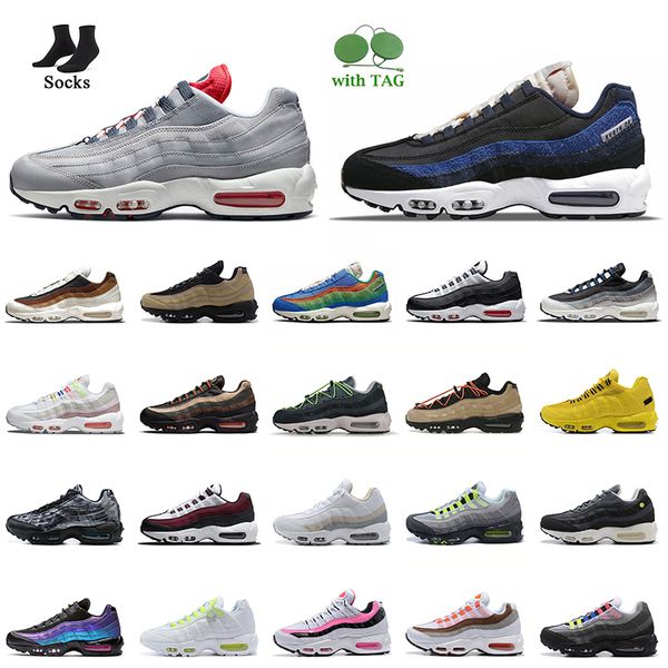 

2022 wholesale airmx max 95 sport running shoes for women mens airsmax 95s wolf iron grey dark army pink bordeaux white multi khaki total or