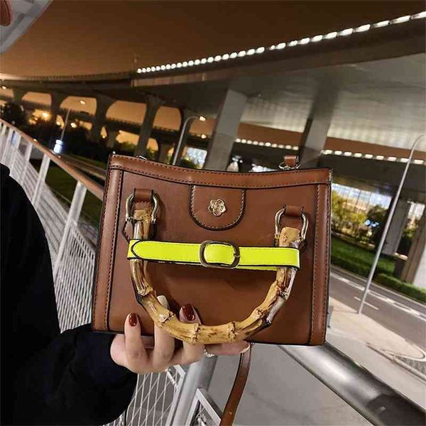 

bamboo slub bag women's hand messenger early autumn new tote