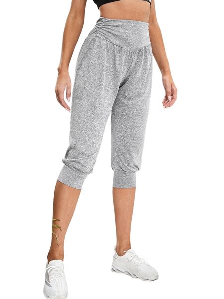 

breathable softness capri sports pants t8jg#, Gray