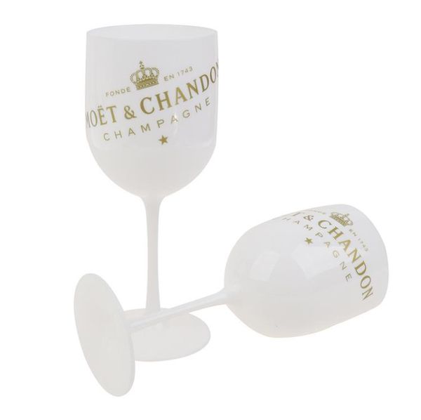 480 ml di vetro in plastica in plastica in plastica bianco champagne Cocktail a doppia porta champagnes flauto da 8 cm SN4723