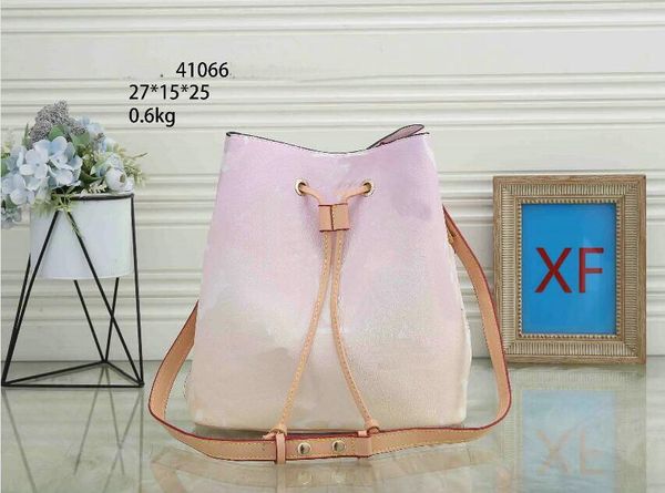 

genuine pu leather cross body classics shoulder bags for women girl fashion simple portable leisure bucket bag 41066# 27cm