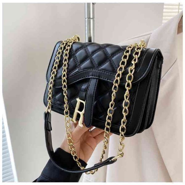 

bag spring simple embroidered thread ling lattice single shoulder net red foreign style chain bag factory store online
