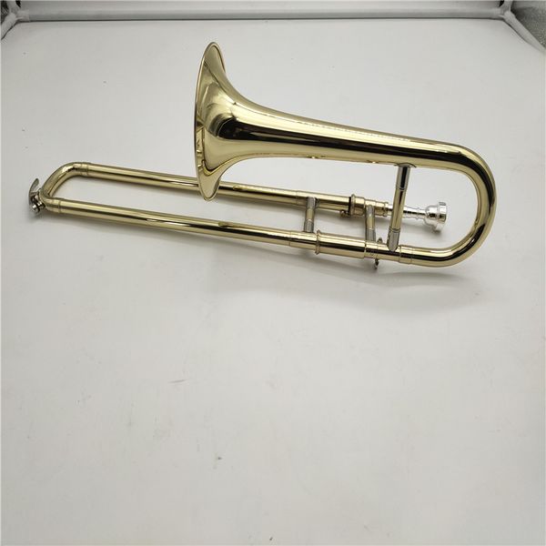 

new arrival b flat trombone brass plated with case gloves wind instruments