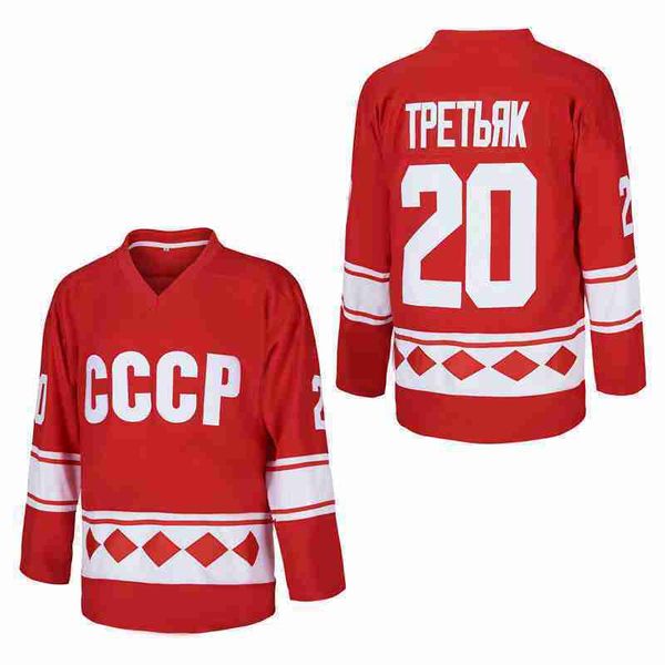 

movie version sergei vostrikov russian 20 cccp hockey jersey russian red, Black;red