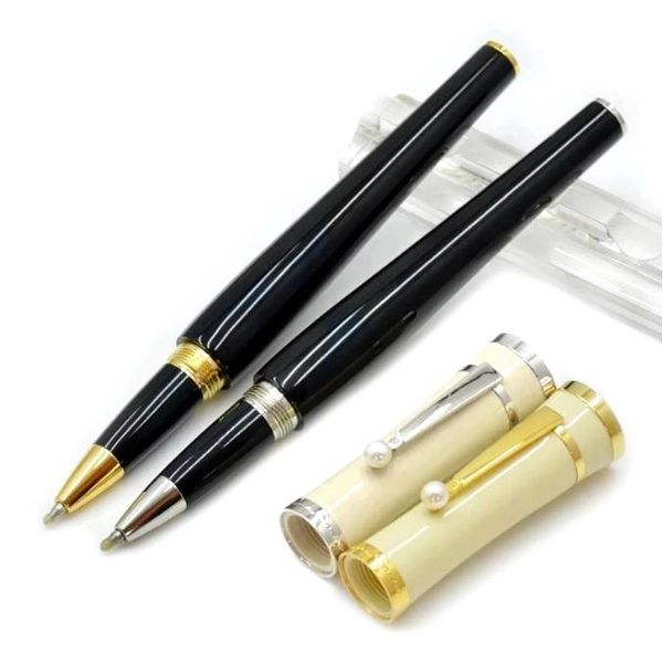 Promotion Pens Greta Garbo M Roller Ball Pens Luxury Office School Stationery Classic With Pearl On The Clip