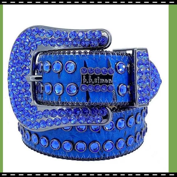 

fashion designer belts women mens bb simon rhinestone belt with bling rhinestones width 4.0cm waistband11122112, Black;brown